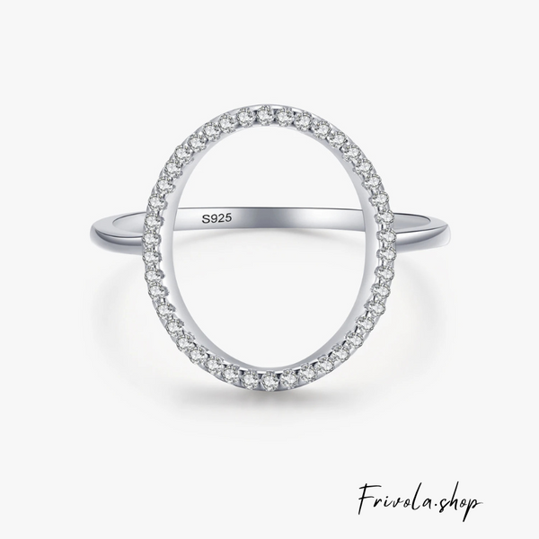 Ciana - Silver Zircon Circle O Ring