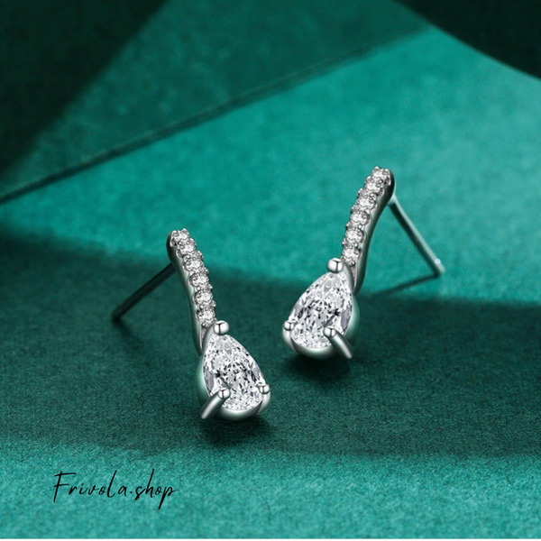 Vilore - Silver Zircon Ear Studs