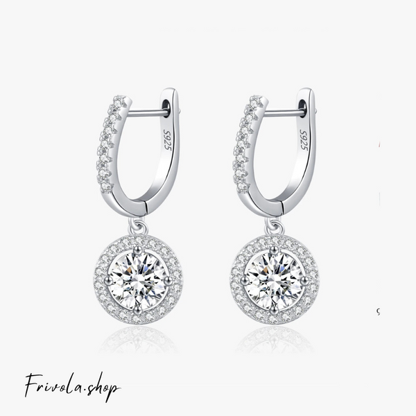 Kyra - Silver Moissanite Earrings