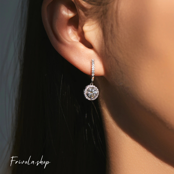 Kyra - Silver Moissanite Earrings