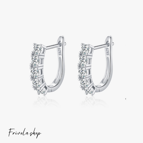 Milene - Silver Moissanite Earrings