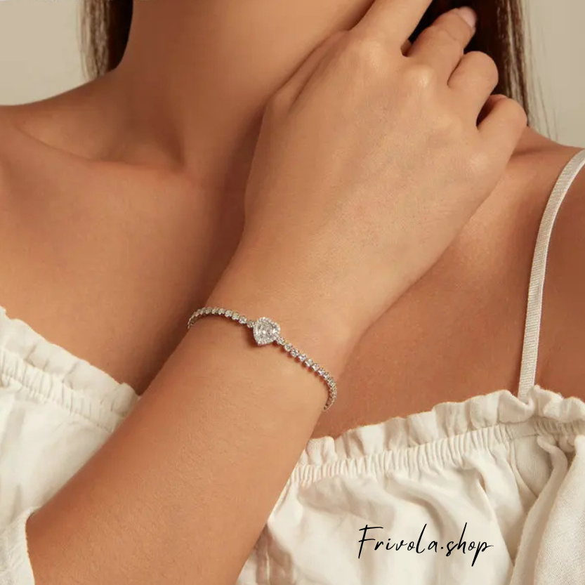 Jenna - Heart Tennis Bracelet Timeless Sparkle