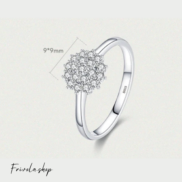 The Blooming Grace - Sterling Silver Zircon Ring