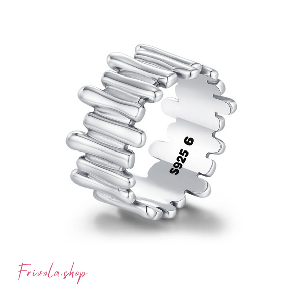 Drew - Organic shaped Silver Ring