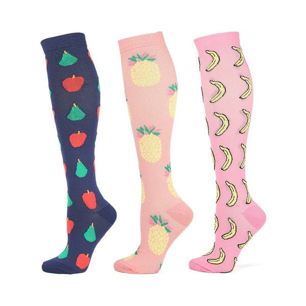Fruity comfort met power – 30 mmHg compressiesokken in vrolijke designs