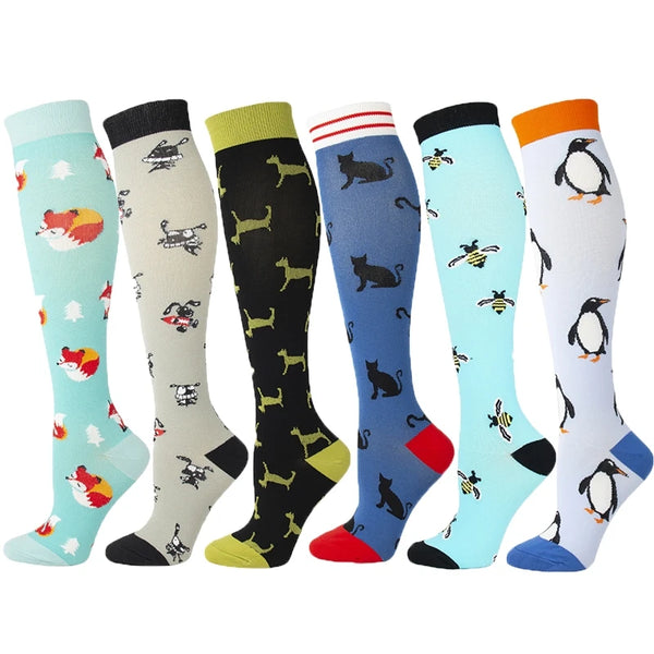 Happy Animal comfort met power – 30 mmHg compressiesokken in vrolijke designs