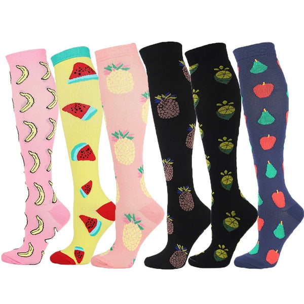 Fruity comfort met power – 30 mmHg compressiesokken in vrolijke designs