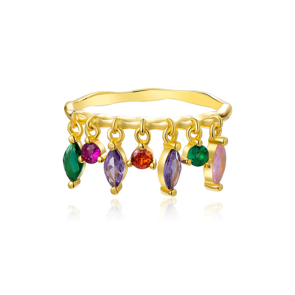 Blendls - Mixed Zircon Colorfull Ring