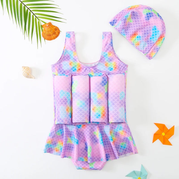 Zwempak Mermaid met drijfhulp voor kinderen