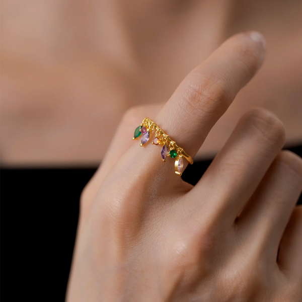 Blendls - Mixed Zircon Colorfull Ring