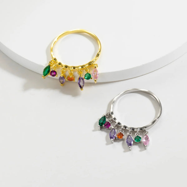 Blendls - Mixed Zircon Colorfull Ring