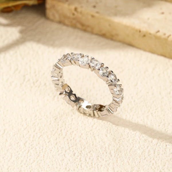 Nuvola - Silver Full Eternity Zircon Ring