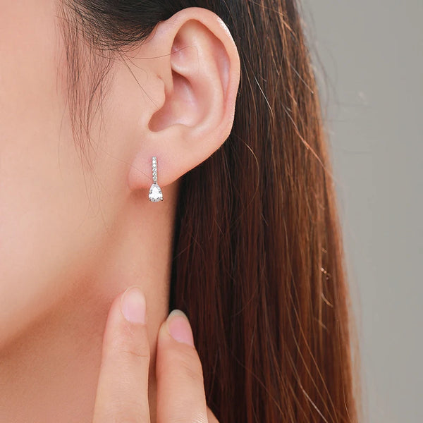 Vilore - Silver Zircon Ear Studs