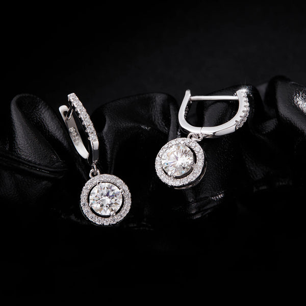 Kyra - Silver Moissanite Earrings