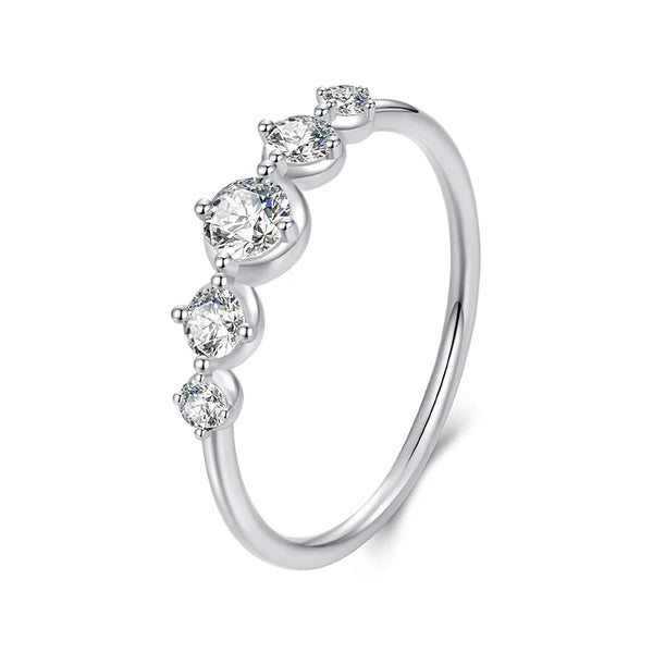 Melani - Sterling Silver Zircon Ring