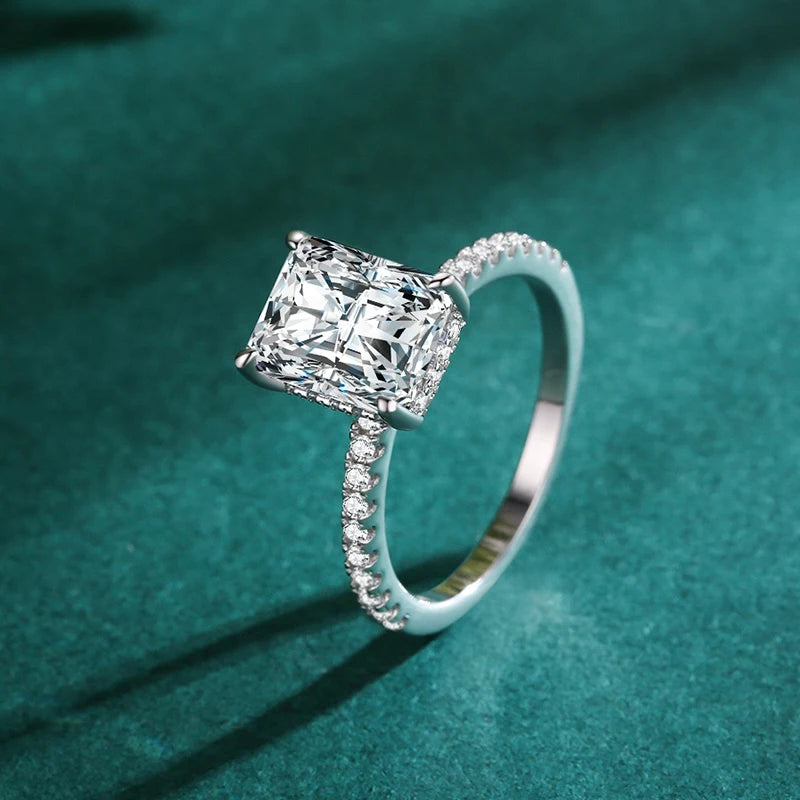 Valery - Silver Rectangle Zircon Ring