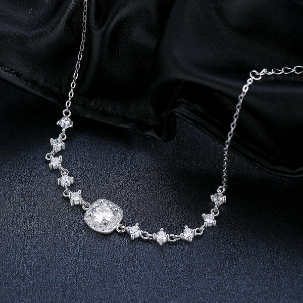 Jensa - Silver Moissanite Bracelet