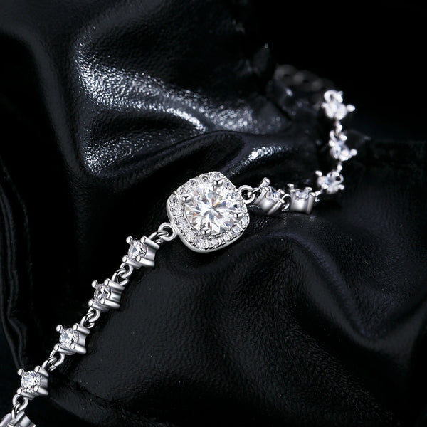 Jensa - Silver Moissanite Bracelet